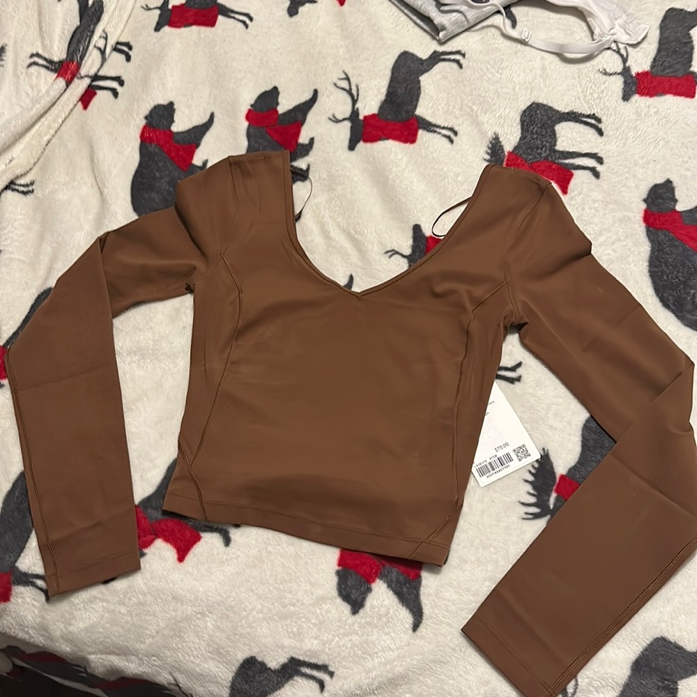 NWT Lululemon Align Long Sleeve brown size 2